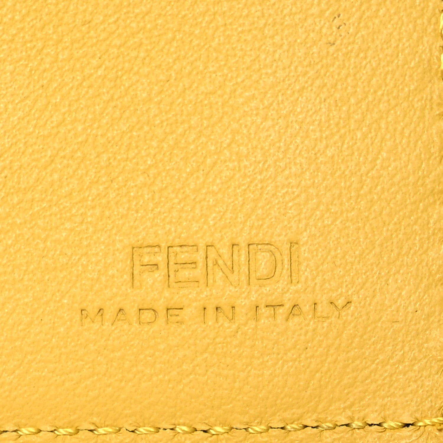 Fendi Vitello Century Logo Bi-Fold Wallet Black Sunflower 8 of 10