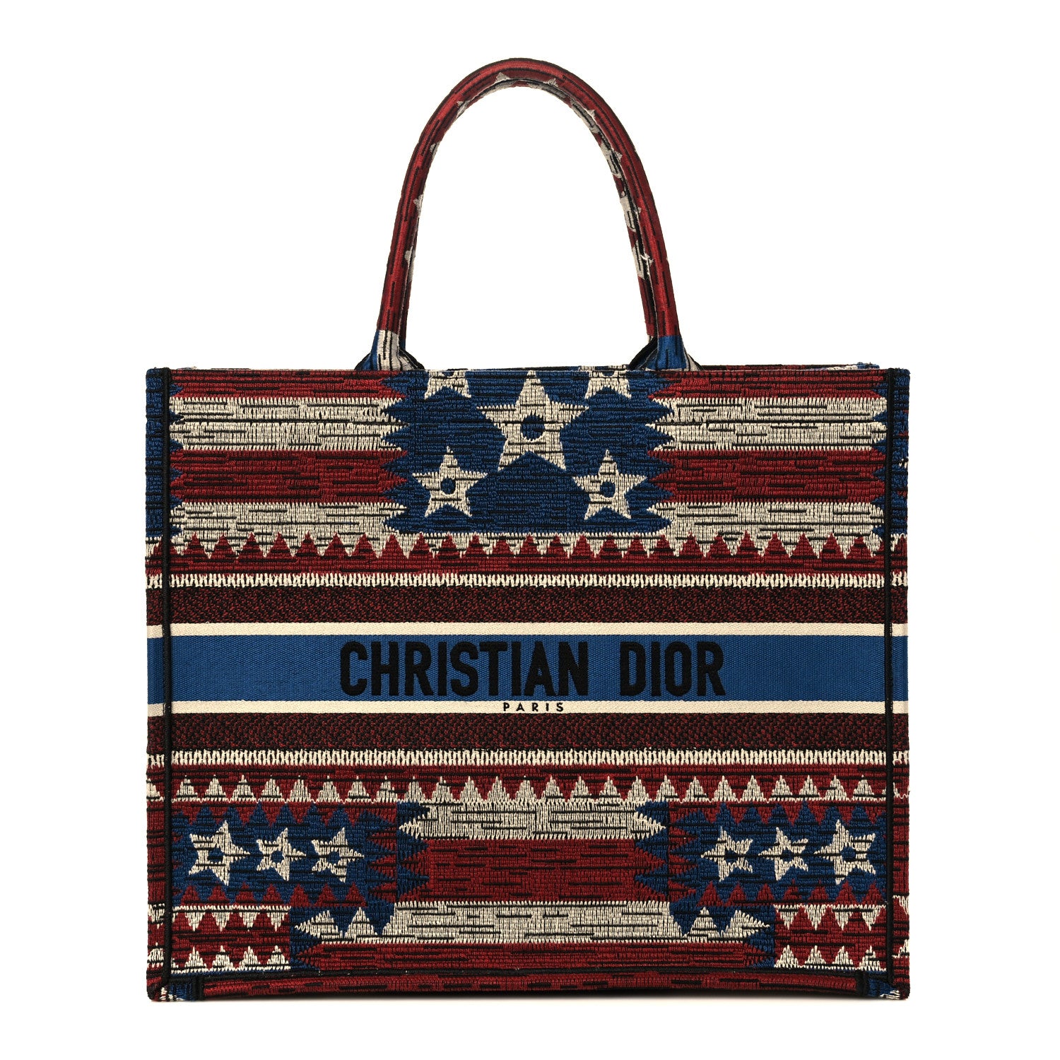 Christian Dior Canvas Embroidered Large Exclusive US Book Tote Multicolor 1 of 12