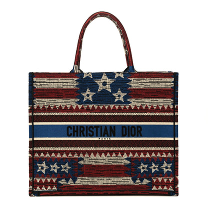 Christian Dior Canvas Embroidered Large Exclusive US Book Tote Multicolor 1 of 12