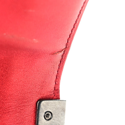 Chanel Metallic Patent Calfskin Quilted Medium Boy Flap Red 12 of 17