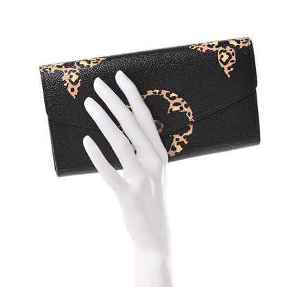 Louis Vuitton Monogram Giant Jungle Sarah Wallet Black 2 of 8