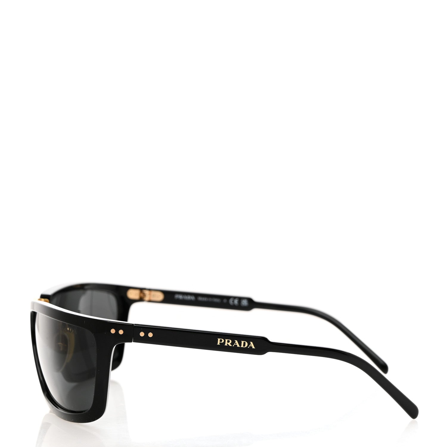 Prada Acetate Sunglasses SPR A11 Black Gold 3 of 8