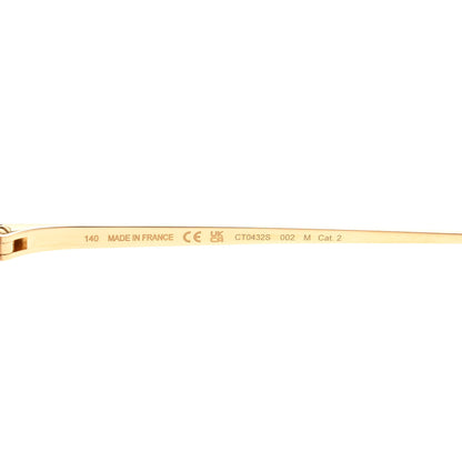 Cartier Panthere De Cartier Rimless Square Sunglasses Gold 6 of 7