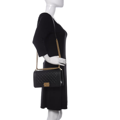 Chanel Caviar Quilted Medium Boy Flap Black 2 of 11