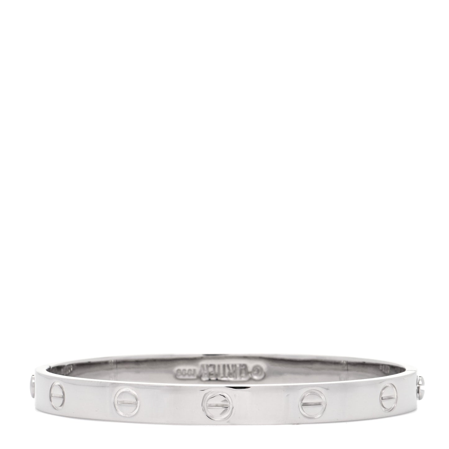 18K White Gold LOVE Bracelet 17