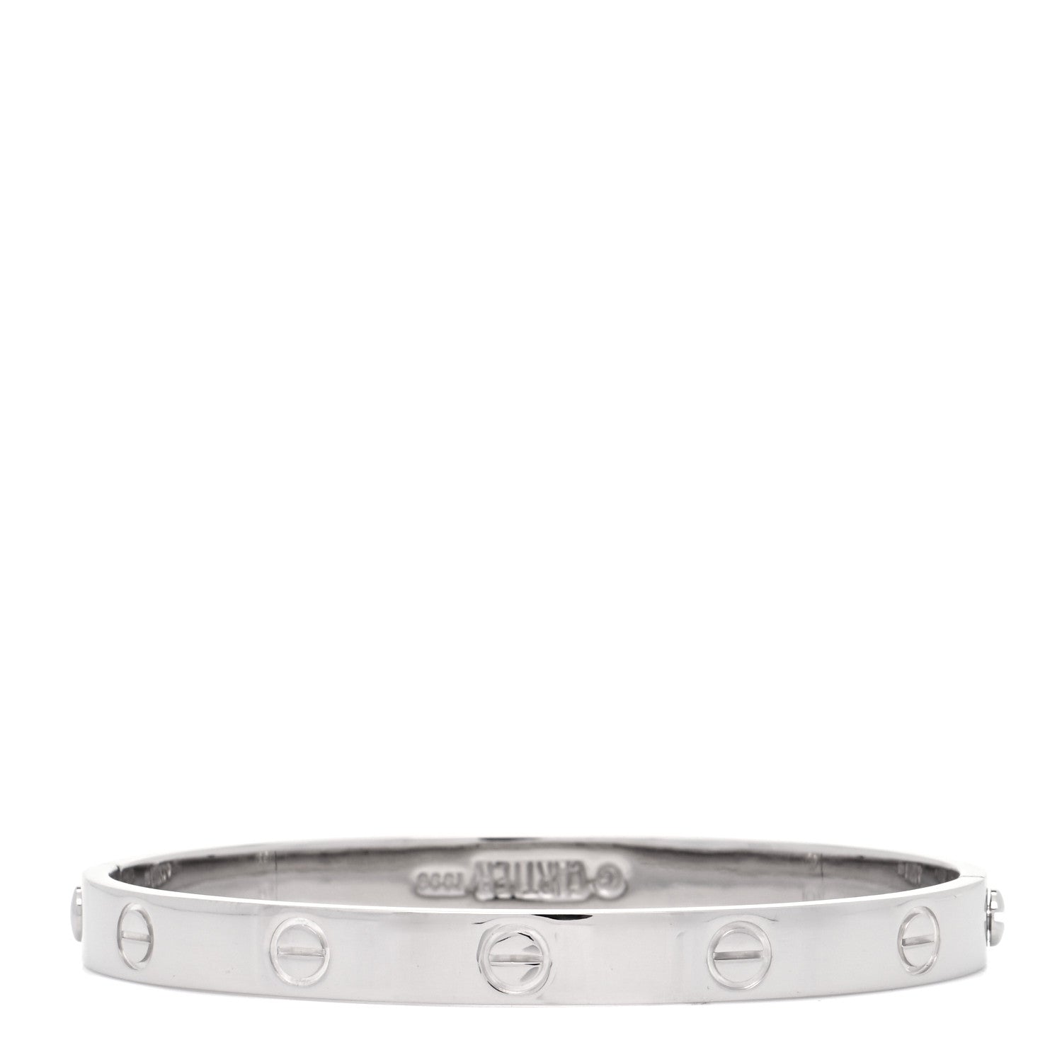 Cartier 18K White Gold LOVE Bracelet 17 3 of 8