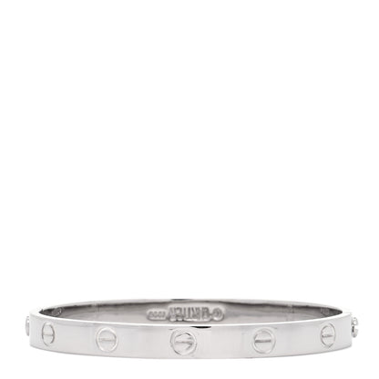 Cartier 18K White Gold LOVE Bracelet 17 3 of 8