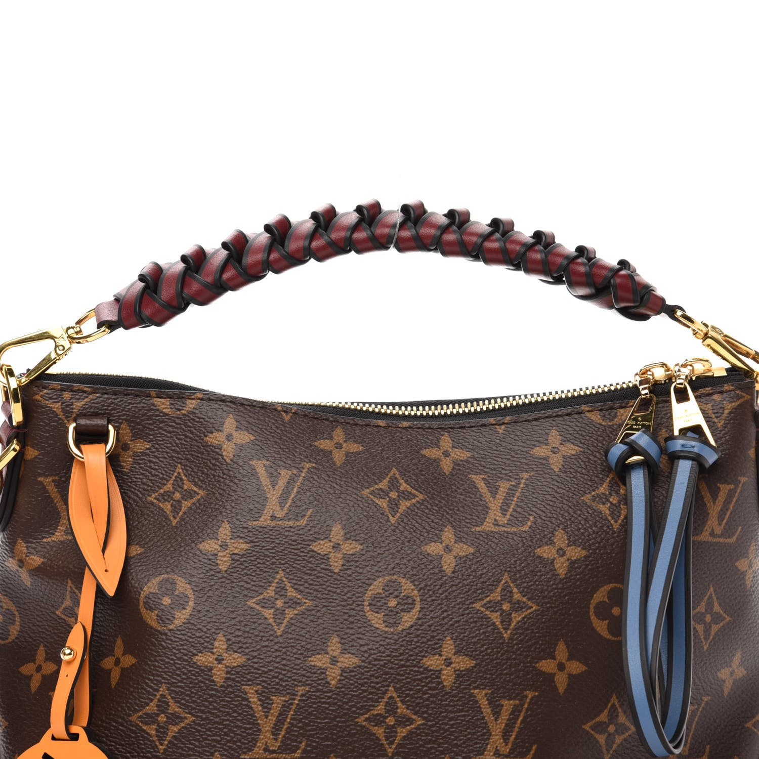 Louis Vuitton Monogram Beaubourg Hobo Mini Bordeaux Red Peach Safran Blue Jean Blue 10 of 10