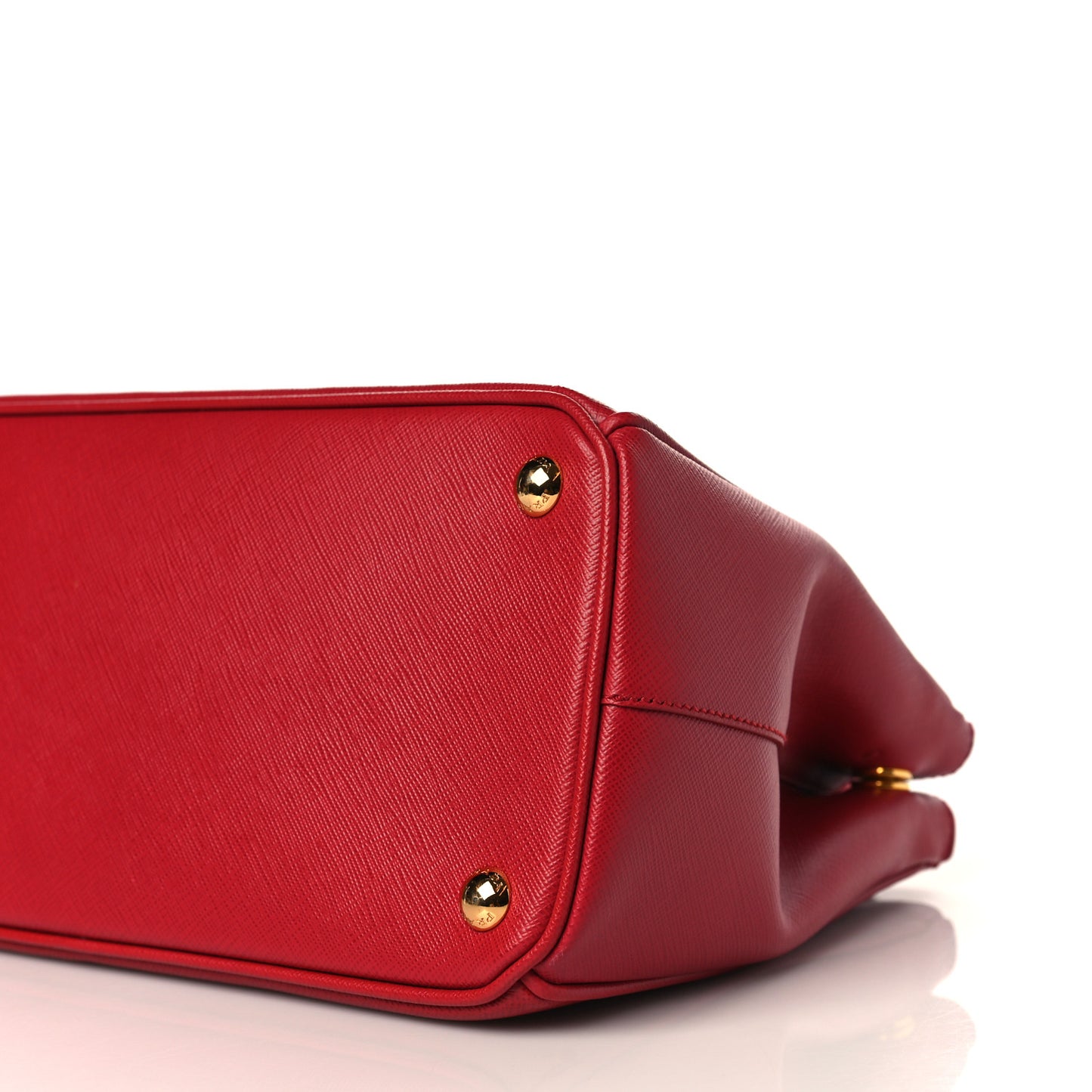 Saffiano Vernice Small Galleria Double Zip Rosso