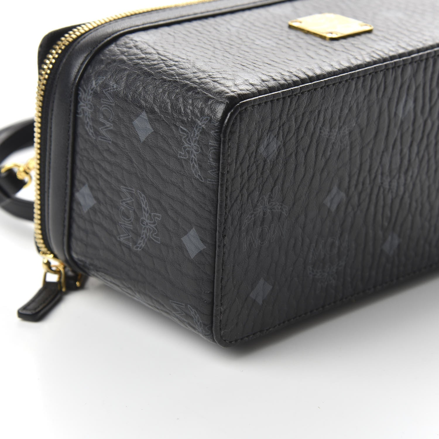MCM Visetos Rockstar Vanity Case Black 670076 – FASHIONPHILE