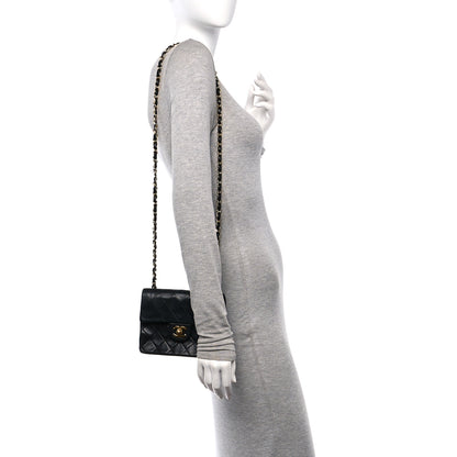 Chanel Lambskin Quilted Mini Square Flap Black 2 of 12