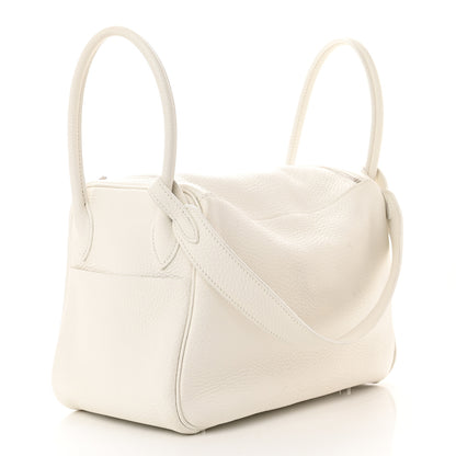 Hermes Taurillon Clemence Lindy 30 White 3 of 12