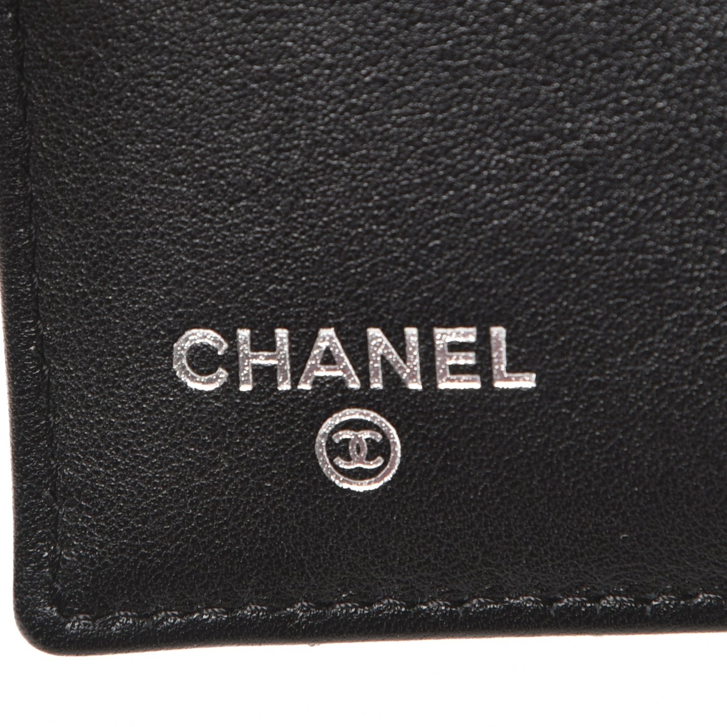 Patent Quilted Compact French Flap Wallet Black