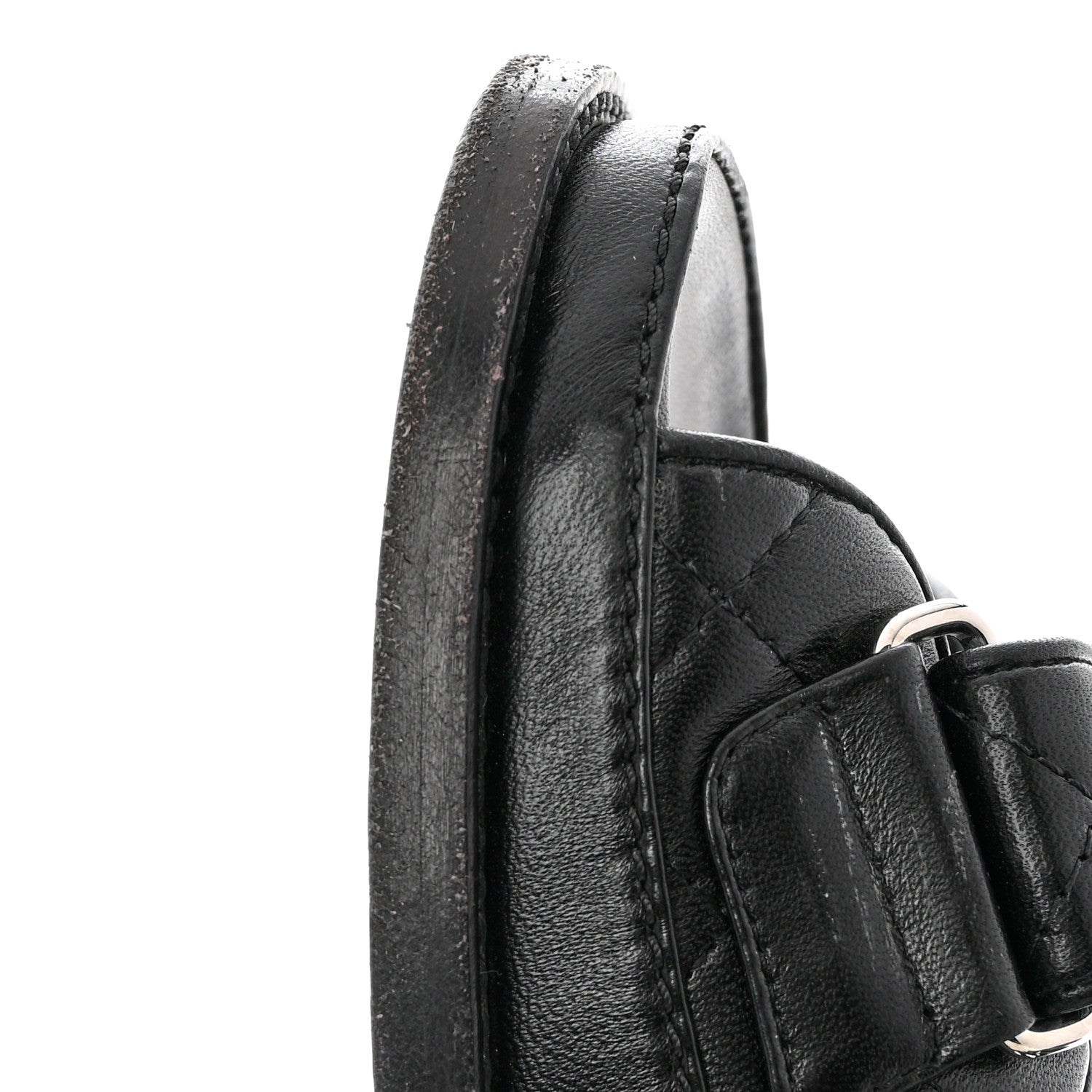Chanel Grained Calfskin Velcro Dad Sandals 36 Black 10 of 11