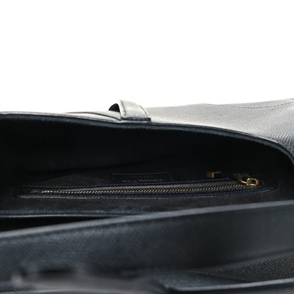 Christian Dior Grained Calfskin Saddle Bag Black 5 of 10