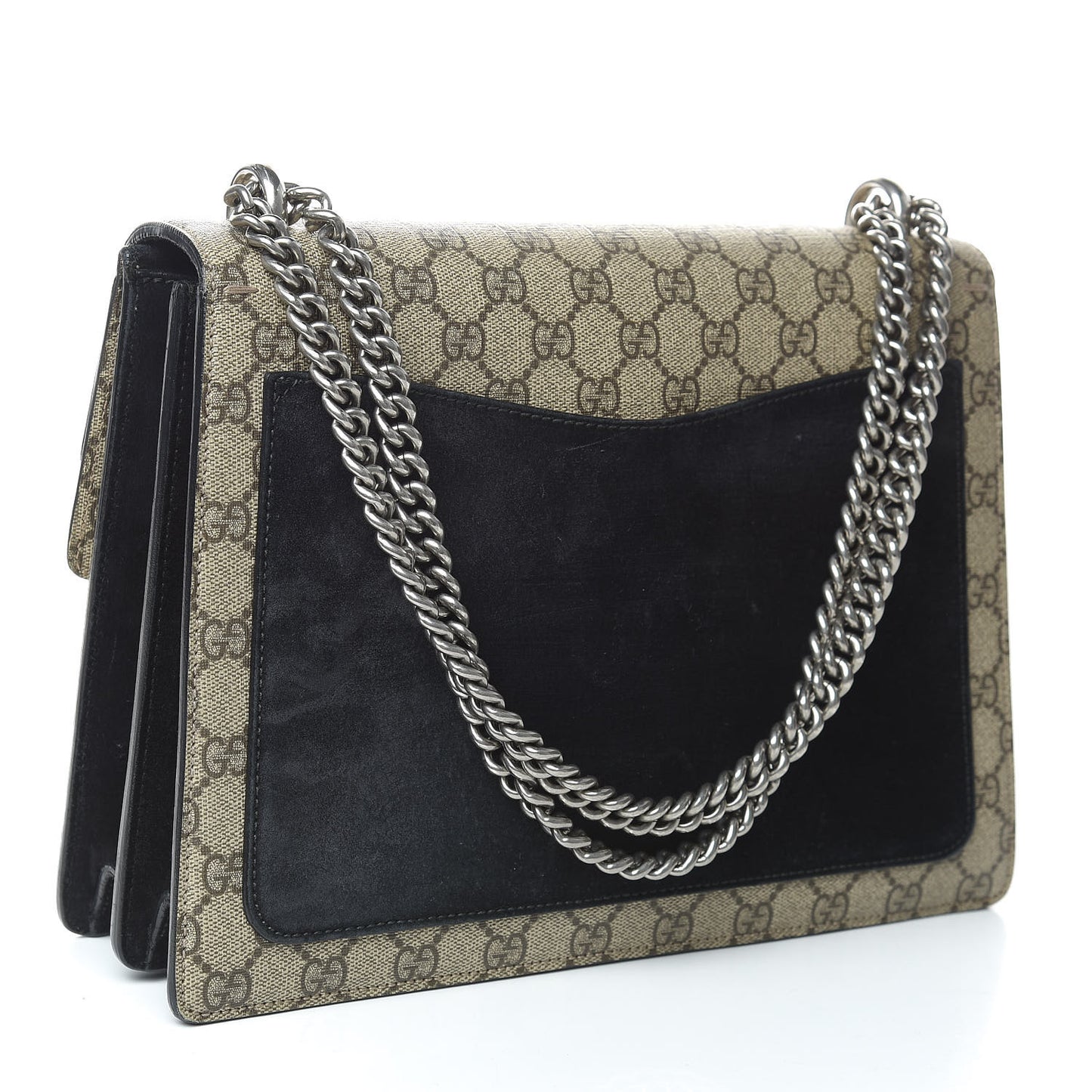 GG Supreme Monogram Medium Dionysus Shoulder Bag Black
