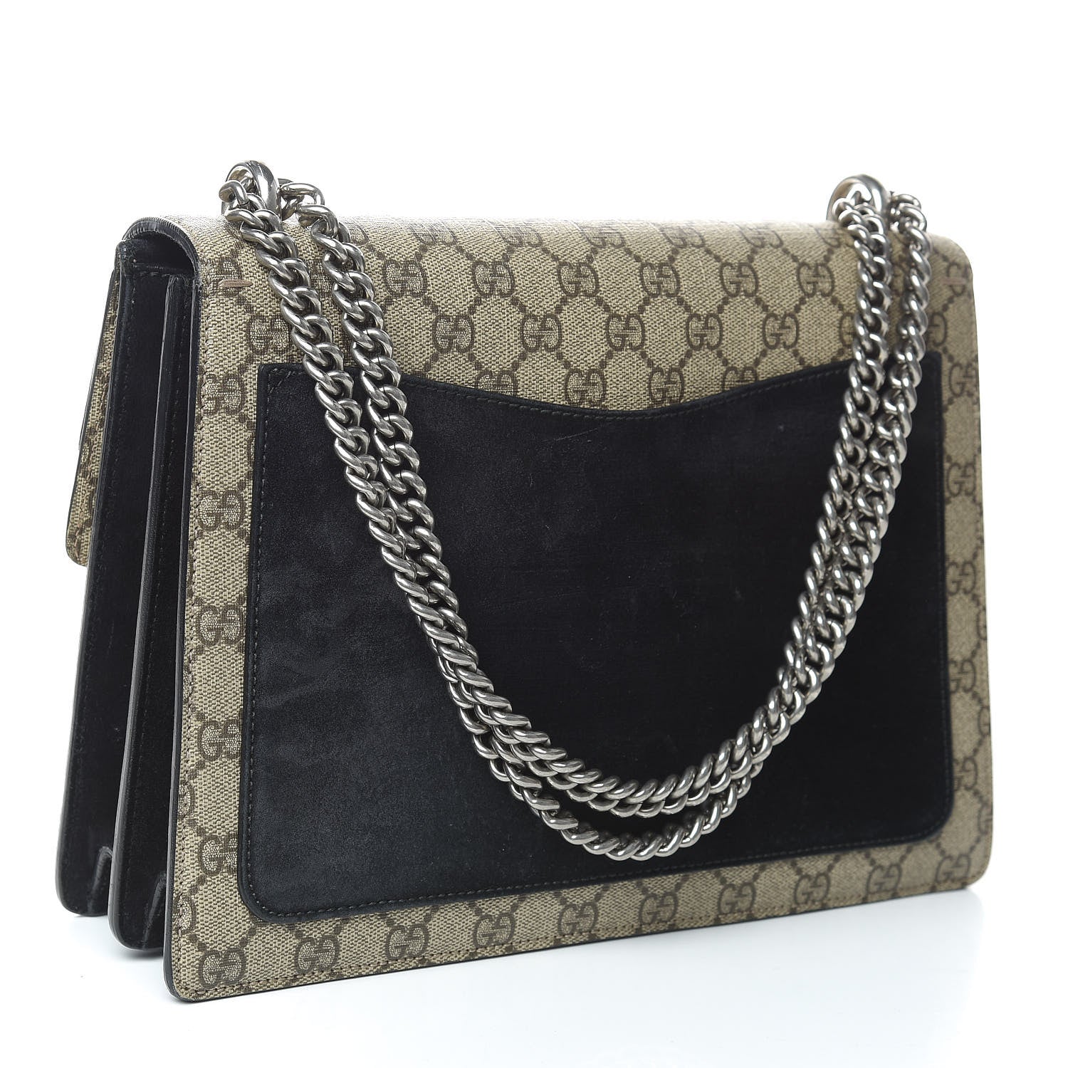 Gucci GG Supreme Monogram Medium Dionysus Shoulder Bag Black 3 of 17