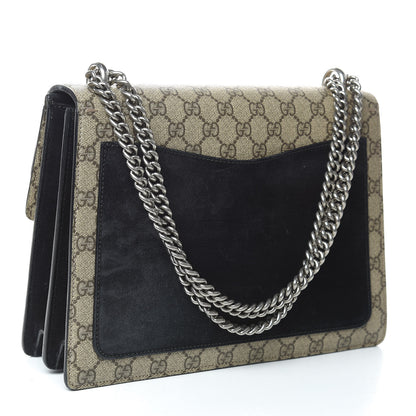 Gucci GG Supreme Monogram Medium Dionysus Shoulder Bag Black 3 of 17