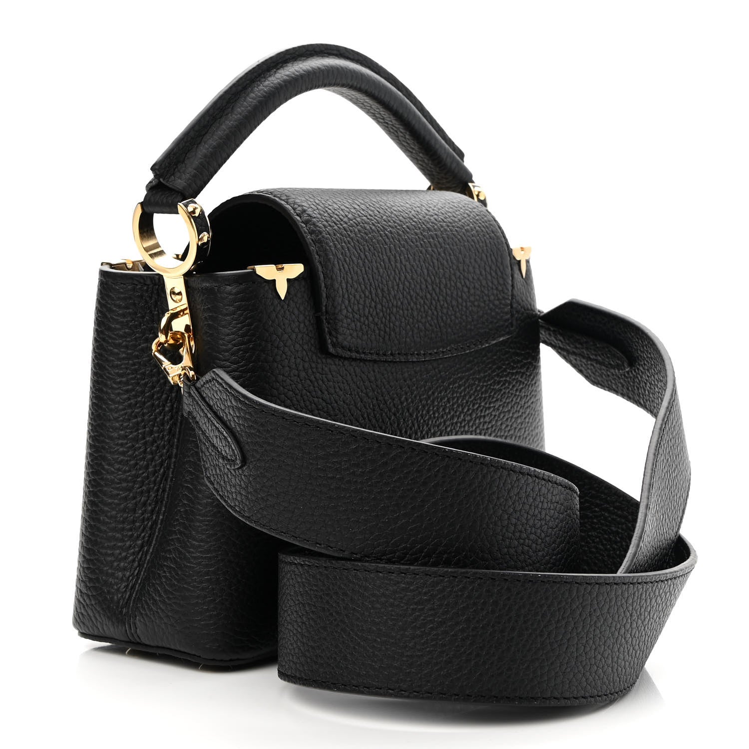 Louis Vuitton Taurillon Embellished Flower Crown Capucines Mini Black 3 of 8