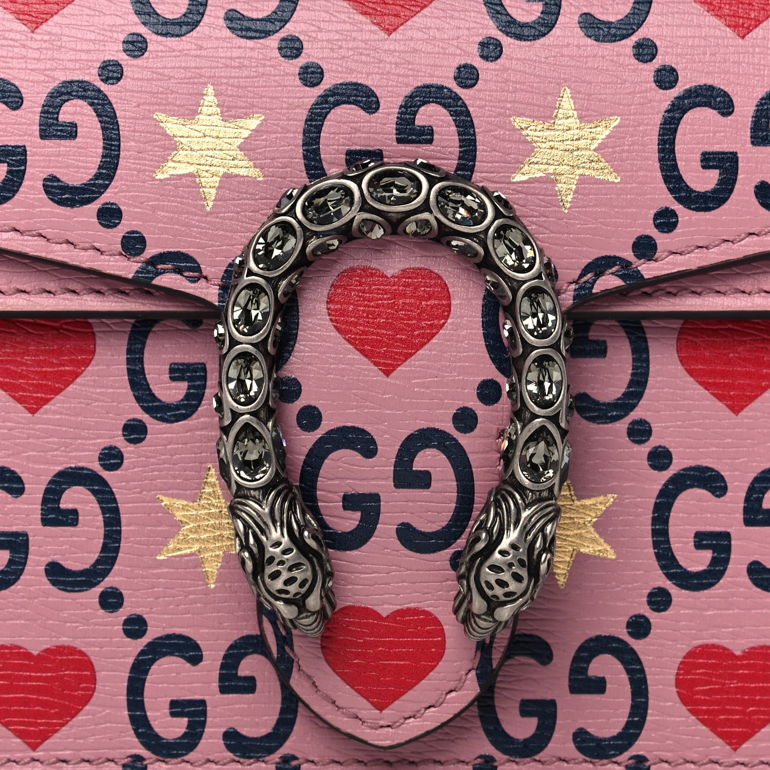 Gucci Calfskin Valentine's Day Exclusive Super Mini Dionysus Shoulder Bag 7 of 9