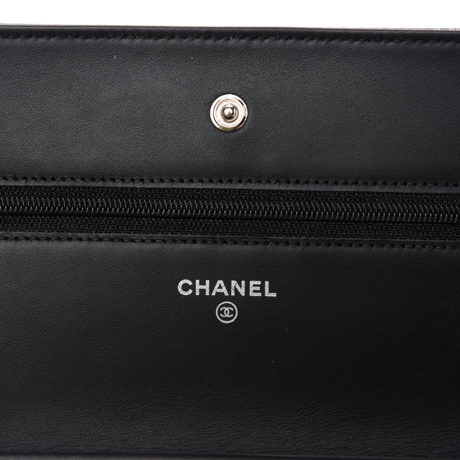 Chanel Caviar Timeless CC Wallet On Chain WOC Black 8 of 12