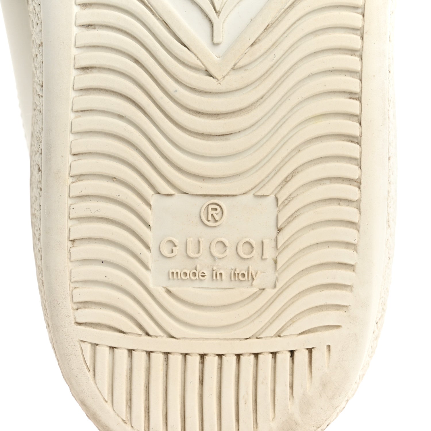 Gucci Calfskin Ayers Bee Embroidered Womens Ace Sneakers 36 White Green 8 of 10