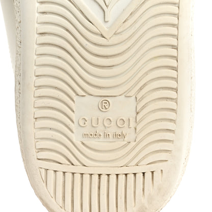 Gucci Calfskin Ayers Bee Embroidered Womens Ace Sneakers 36 White Green 8 of 10