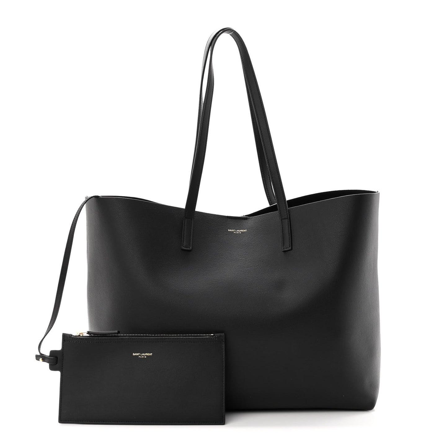Calfskin Large Shopping Tote Black