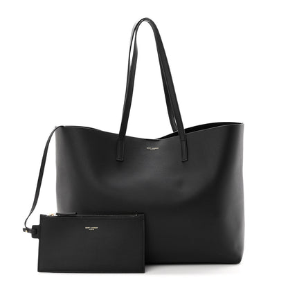 Saint Laurent Calfskin Large Shopping Tote Black 2 of 9