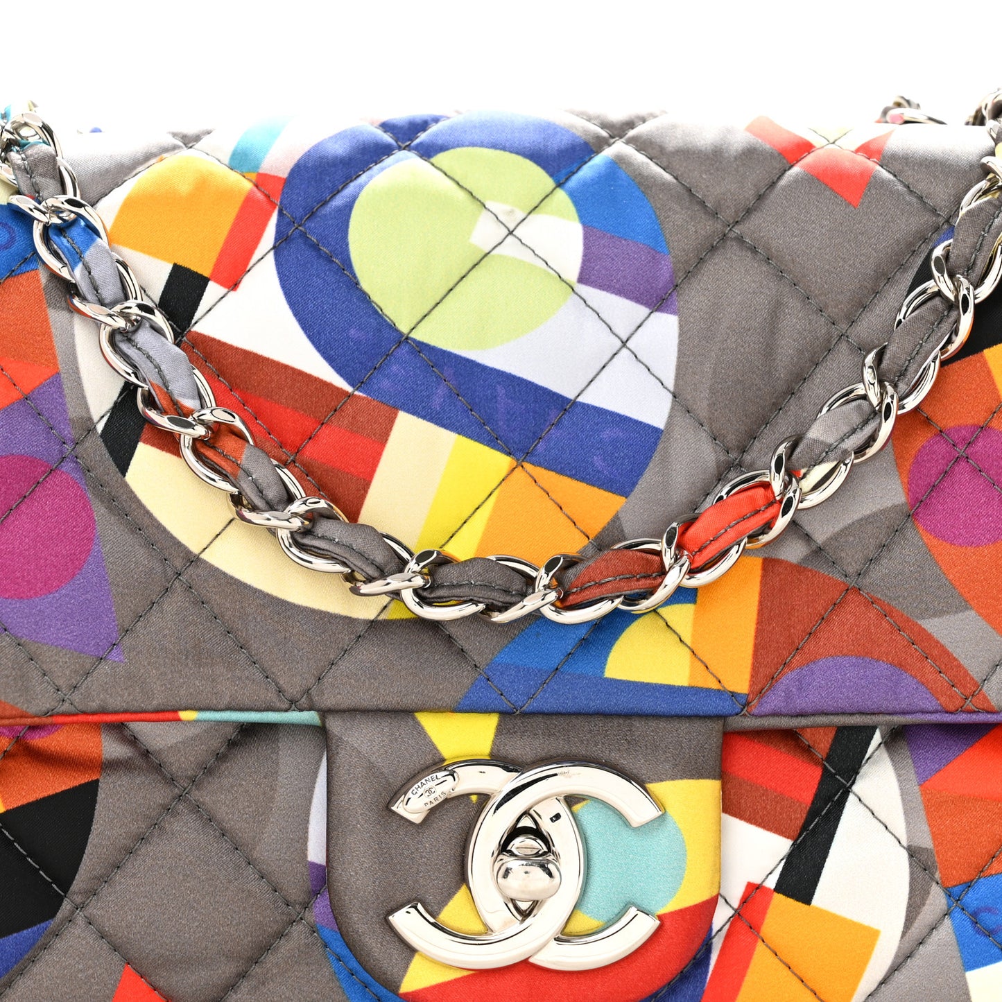 Nylon Printed Small Coco Color Flap Multicolor