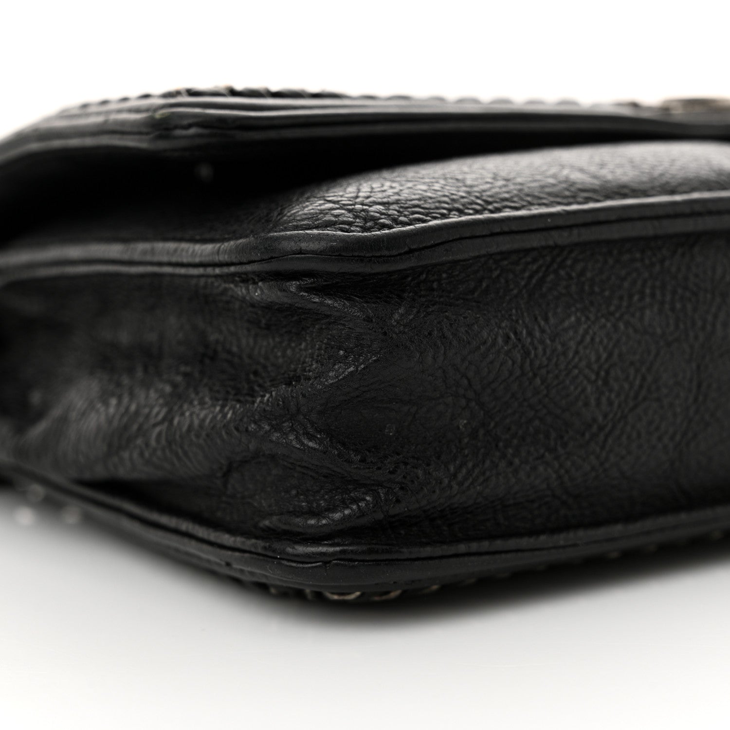 Chanel Calfskin Quilted Chain Around Boy Wallet On Chain WOC Black 9 of 14