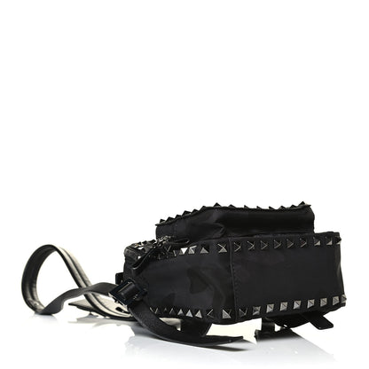 Valentino Garavani Nylon Camubutterfly Mini Backpack Black 3 of 4