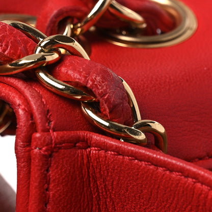 Chanel Lambskin Quilted Large Golden Class Flap Red 28 of 33