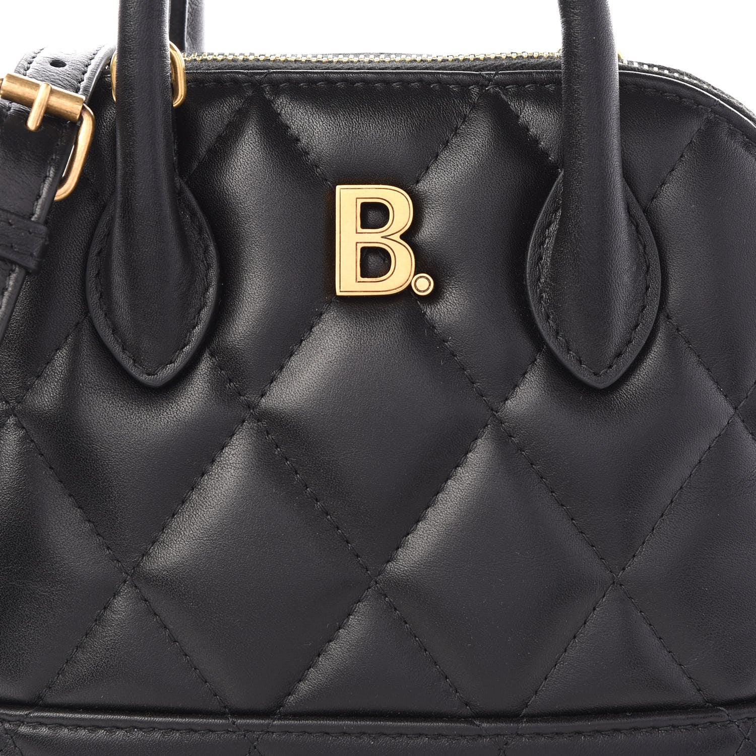 Balenciaga Nappa Calfskin Quilted XXS Ville Top Handle Bag Black 8 of 8