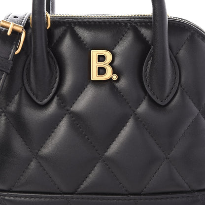 Balenciaga Nappa Calfskin Quilted XXS Ville Top Handle Bag Black 8 of 8