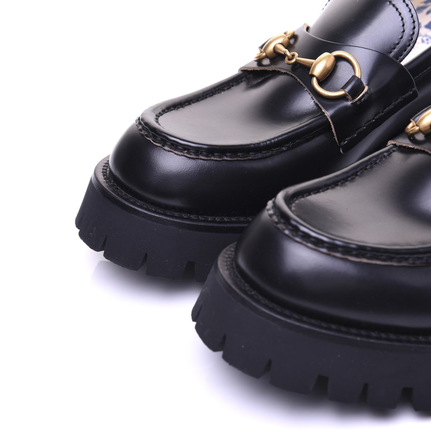 Cordovan Lux Womens Harald Horsebit 25mm Platform Loafers 39 Black