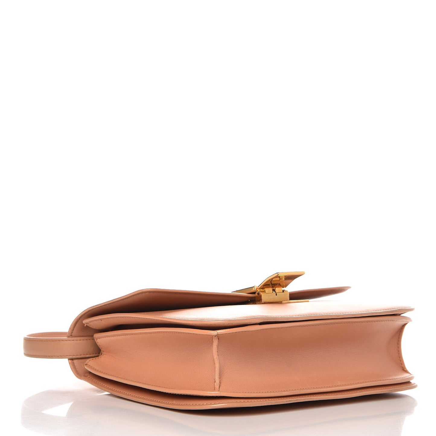 Box Calfskin Medium Classic Box Flap Bag Nude
