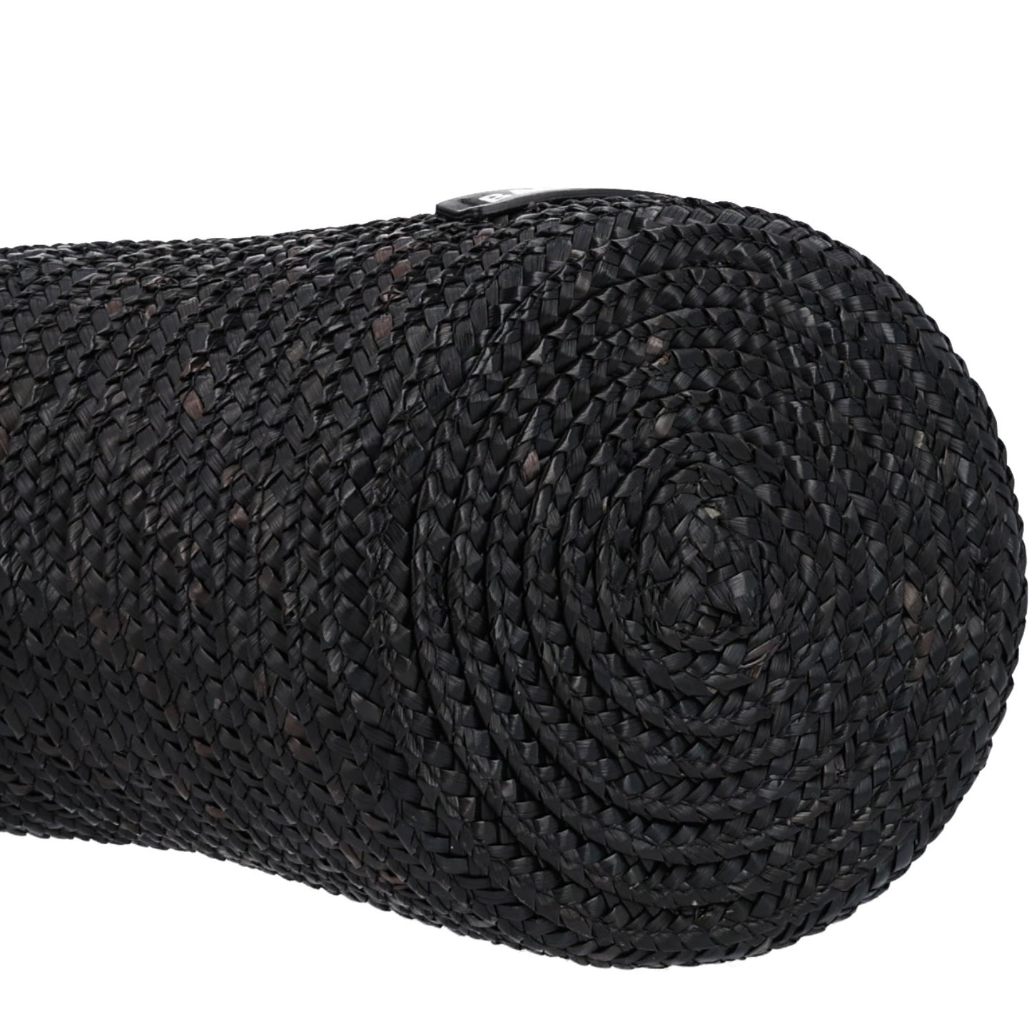 Raffia Woven Mini Le Cagole Tote Bag Black