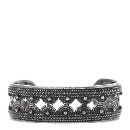 Saint Laurent Brass Marrakech Cuff Bracelet Silver 1 of 4