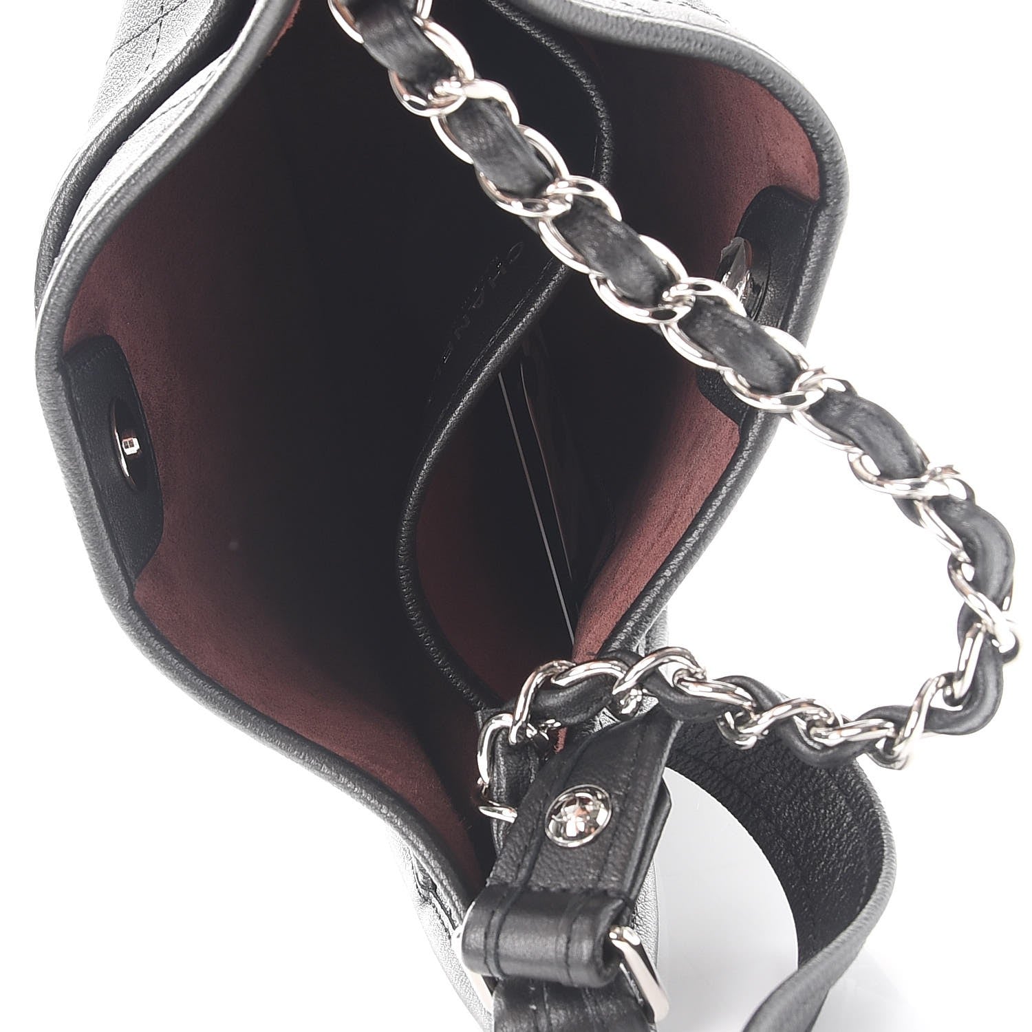 Chanel Calfskin Quilted Jungle Stroll Hobo Bag Black 5 of 8