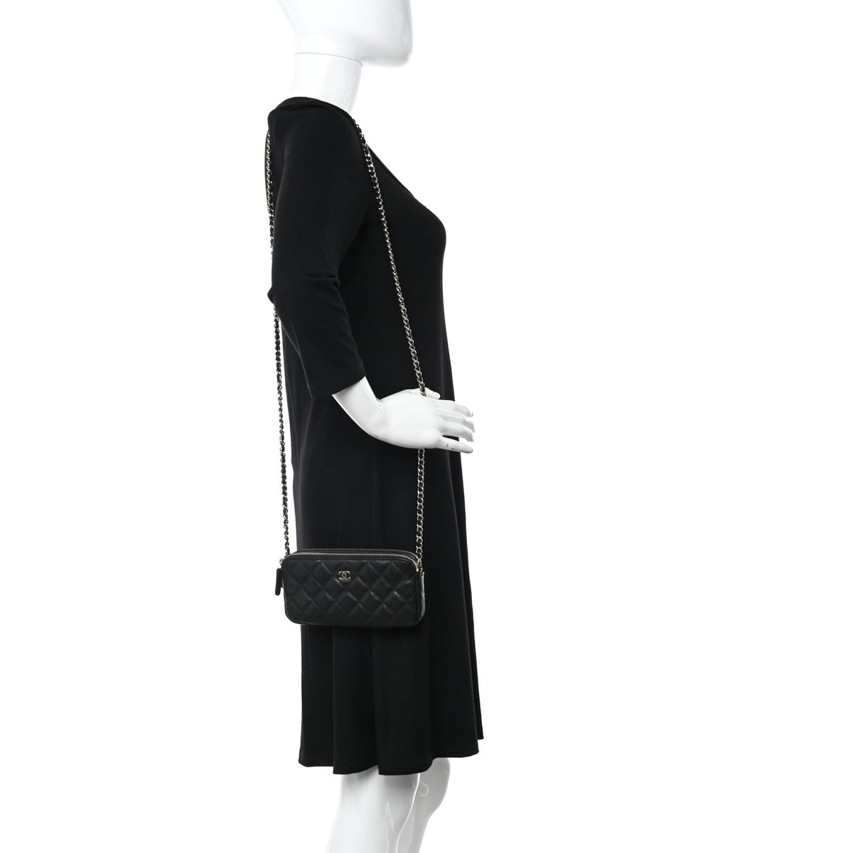 Chanel Caviar Quilted Small Clutch With Chain Black 2 of 16