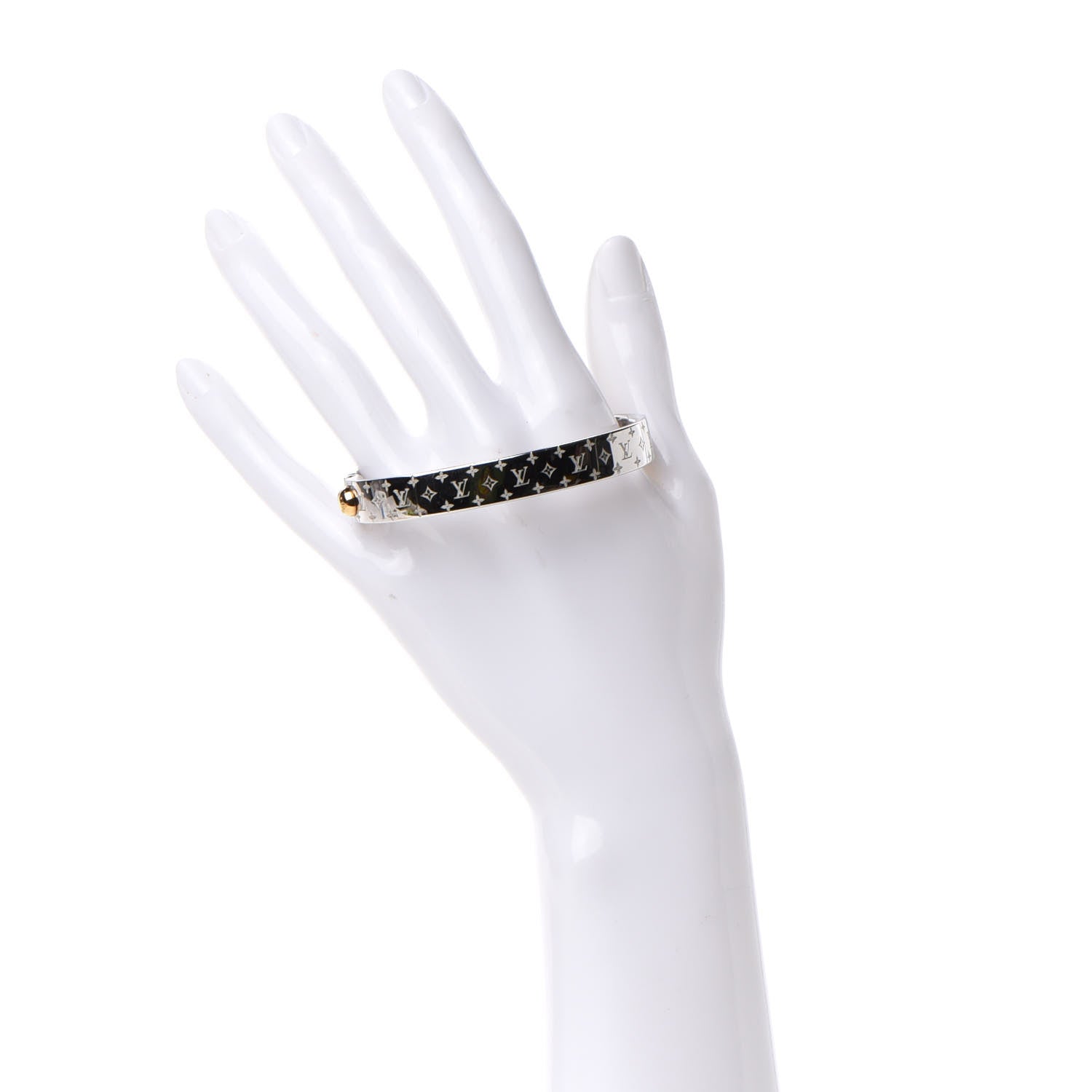 Louis Vuitton Palladium Monogram Nanogram Cuff M 2 of 7