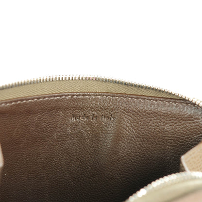 Celine Drummed Calfskin Half Zip Multifunction Coin Purse Souris 6 of 7