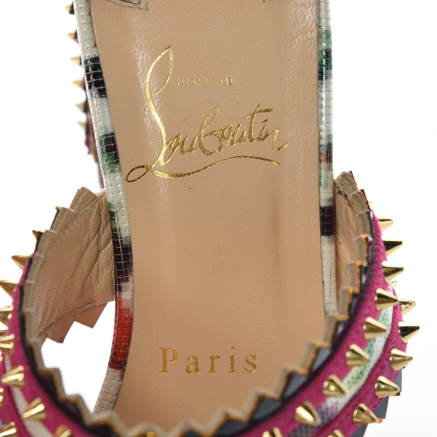 Metallic Glitter Spiked Montezumina 85 Sandals 37 Multicolor