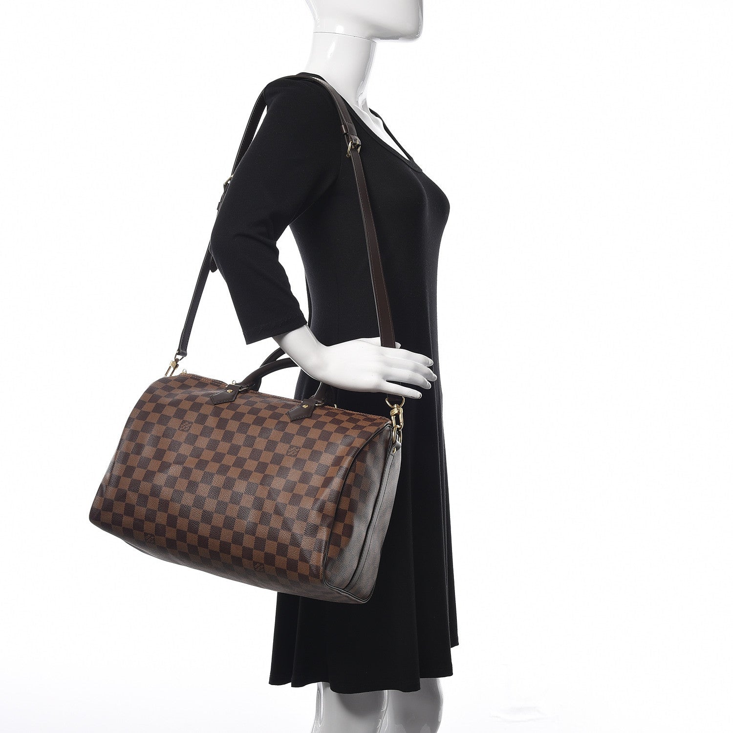 Louis Vuitton Damier Ebene Speedy Bandouliere 35 2 of 11