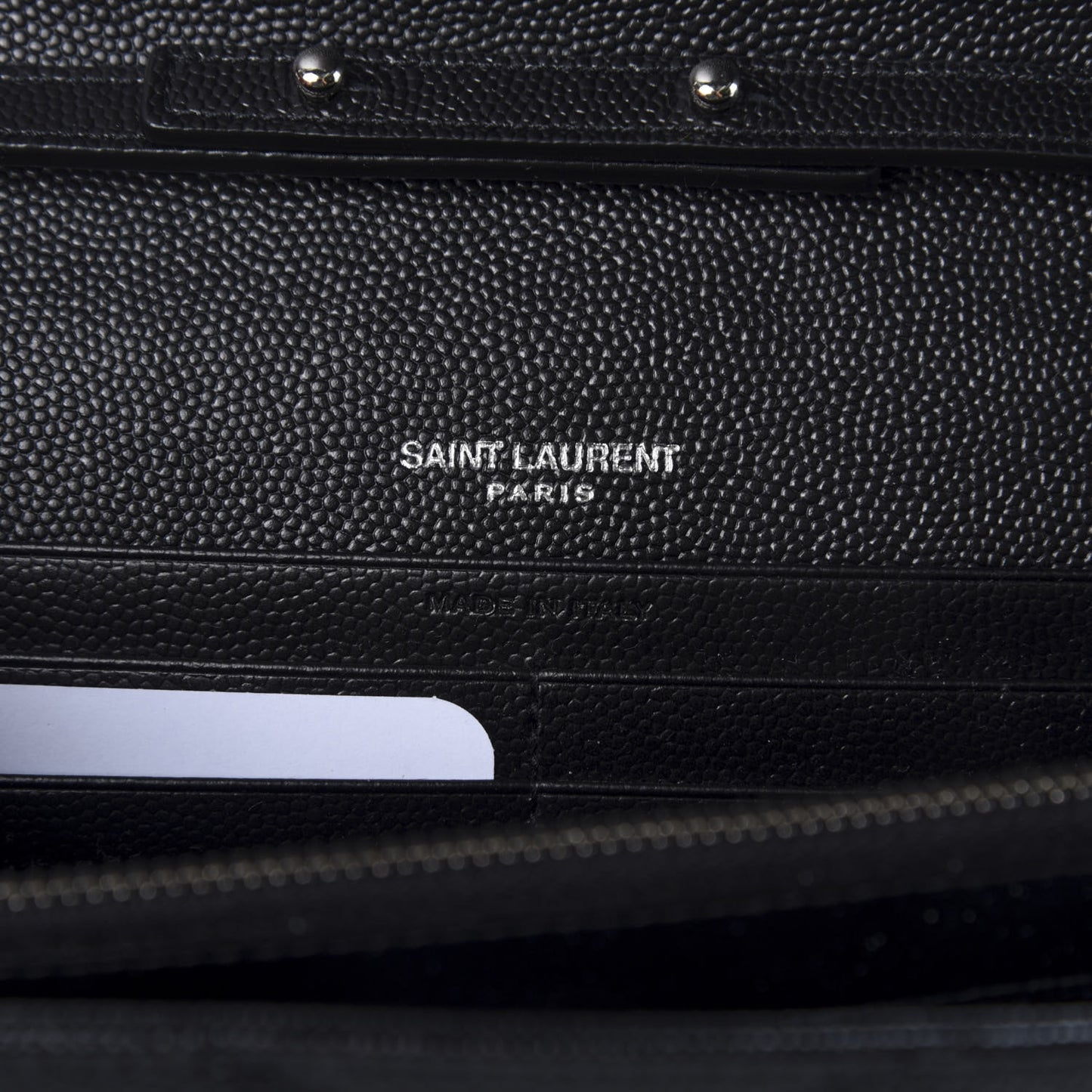 Grain De Poudre Matelasse Chevron Monogram Chain Wallet Black
