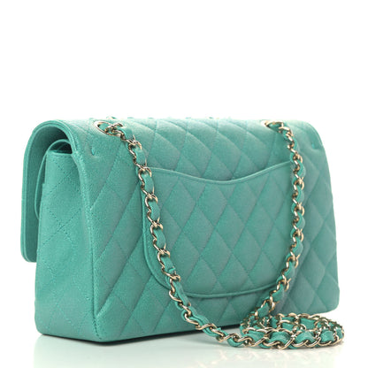 Chanel Iridescent Caviar Quilted Medium Double Flap Green 2 of 4