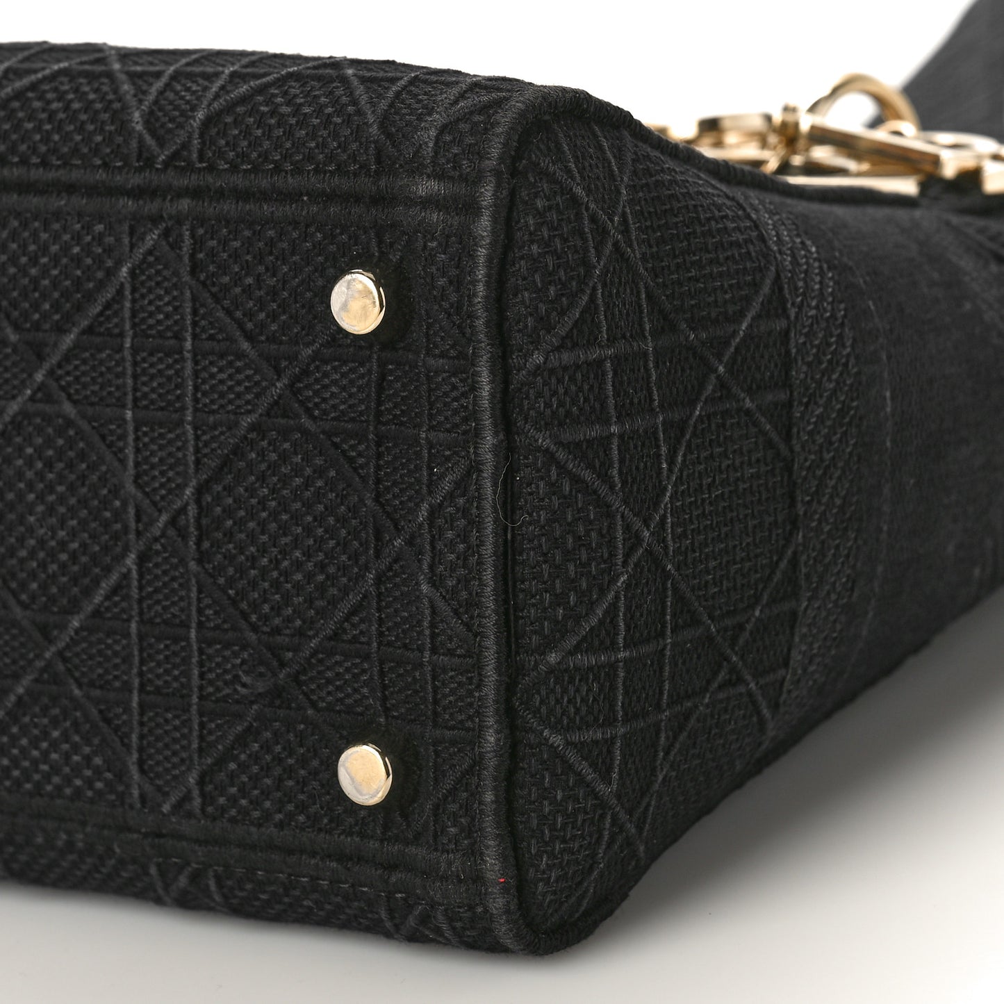 Canvas Embroidered Cannage Medium Lady D-Lite Black