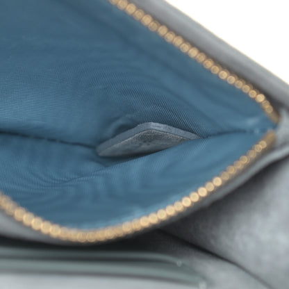 Christian Dior Satin Diorama Wallet on Chain Pouch Blue Gray 8 of 11