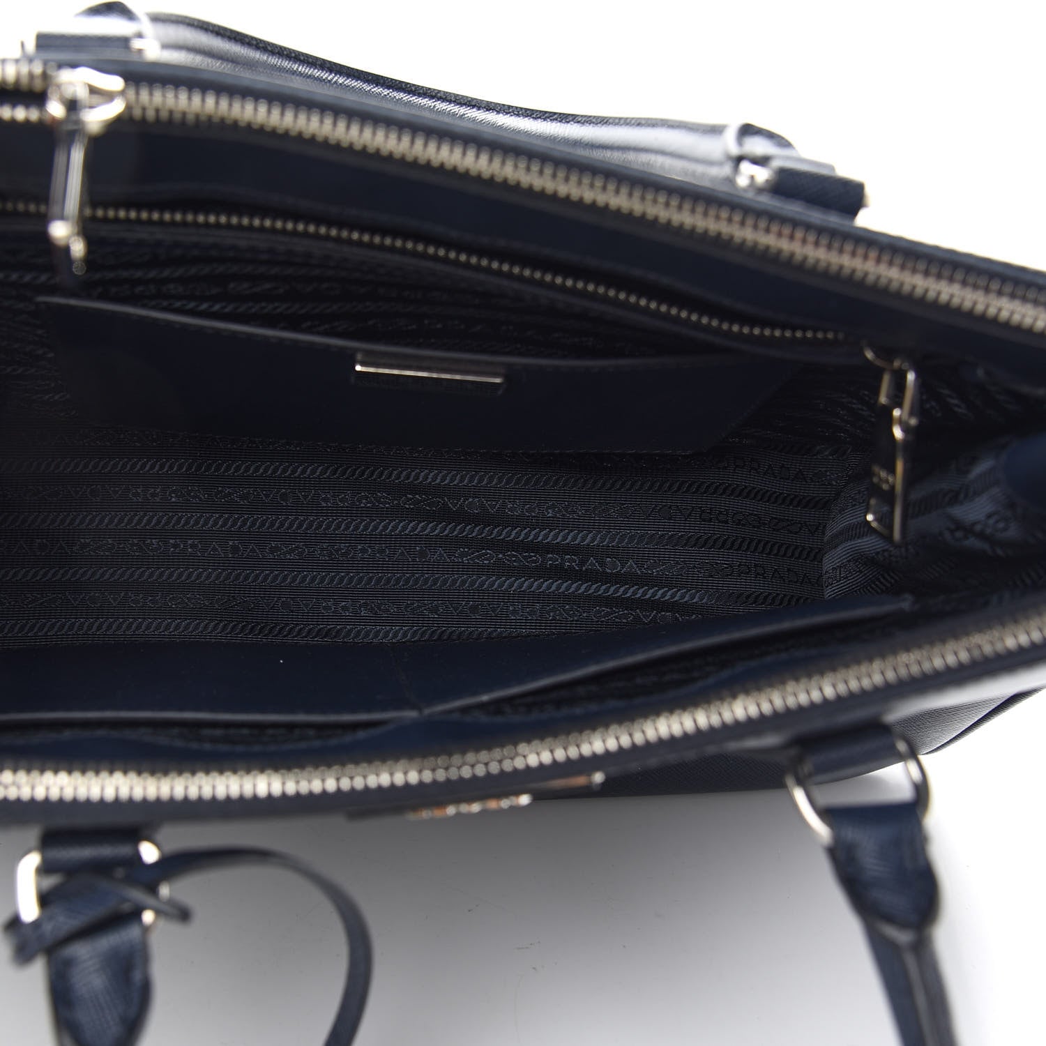 Prada Saffiano Medium Galleria Double Zip Tote Baltico 5 of 8